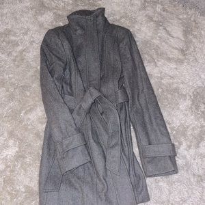 Calvin Klein-Size 2 Grey fitted coat